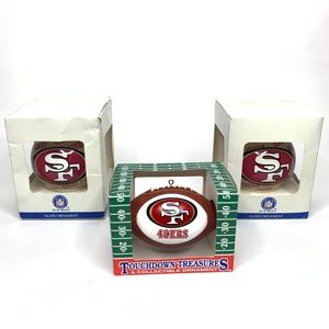 Vintage San Francisco 49ers Ornaments - Lot of 3